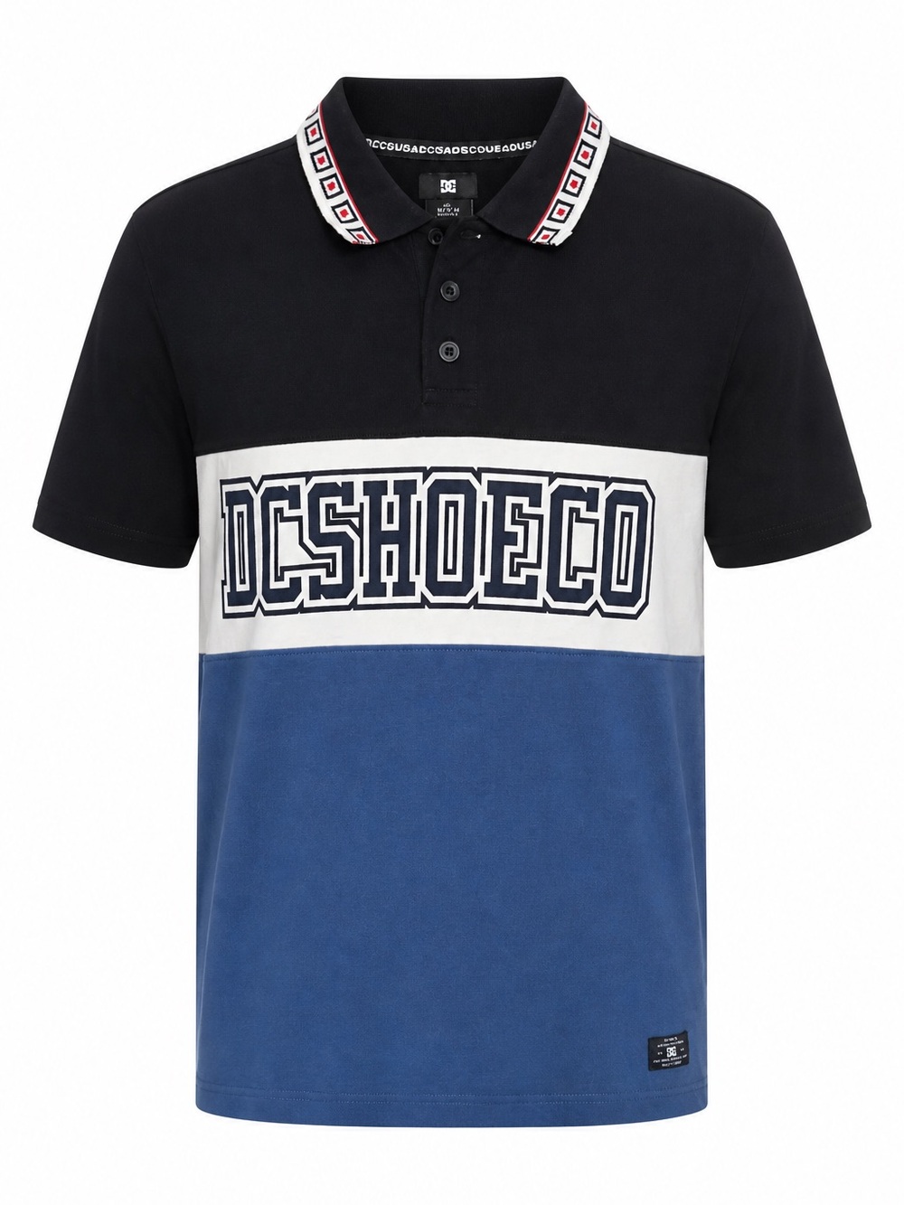DC Shoes DCSHOECO Logo Colorblock Polo Shirt M Skate Streetwear